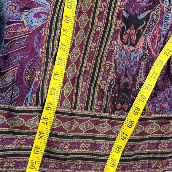 Soft Surroundings The Mira maxi Dress Purple Bohemian Paisley Sz M - Picture 8 of 9